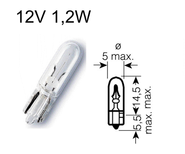 Birne 12V 1,2W-ALG-OS2721