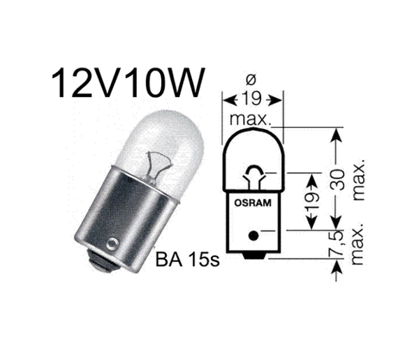 Birne 12V 10W BA15S-ALG-OS5008