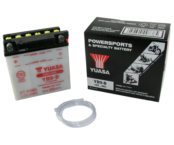 Batterie Yuasa YB9-B 12V9AH ungefüllt ohne Säurepack