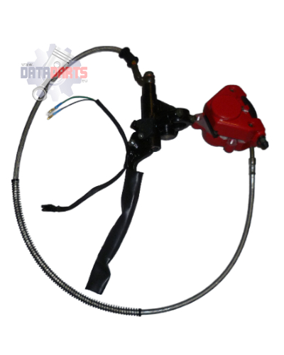 Fr.hydraulic brake assy. brake caliper red