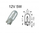BULB 12V 5W GLAS SOCKET