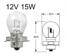 BULB 12V 15W P26S