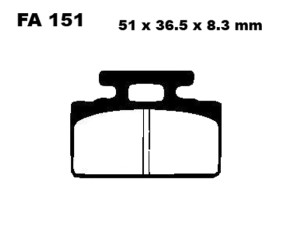 BRAKE PAD SET EBC FA151