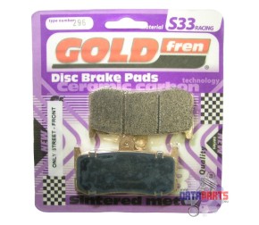 FRONT BRAKE PADS GOLDFREN SEMI-METAL 296 S33 RACING