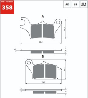 Bremsbelag Satz vorne links Goldfren Semi-metal 358-AD