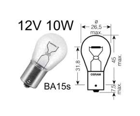 BULB 12V 10W BA15S