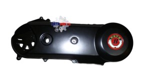 Motorgehäusedeckel links mattschwarz  "MOTOBI"